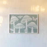Bugs And Botanicals I by Anne Tavoletti. shown as a paper print in a white frame. Available as a archival giclee rolled canvas, fine art paper, or poster print. SKU 93823i.