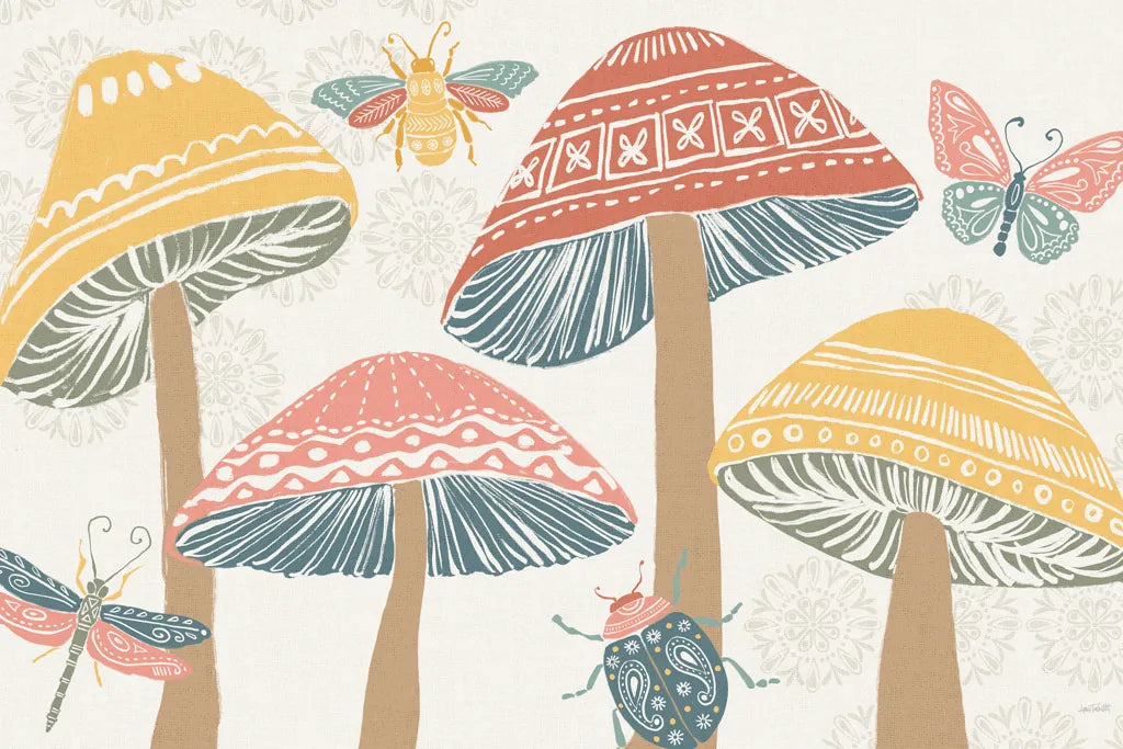 Bugs And Botanicals I Color by Anne Tavoletti. SKU 93832i. Archival Giclee Fine art print for wall decor.