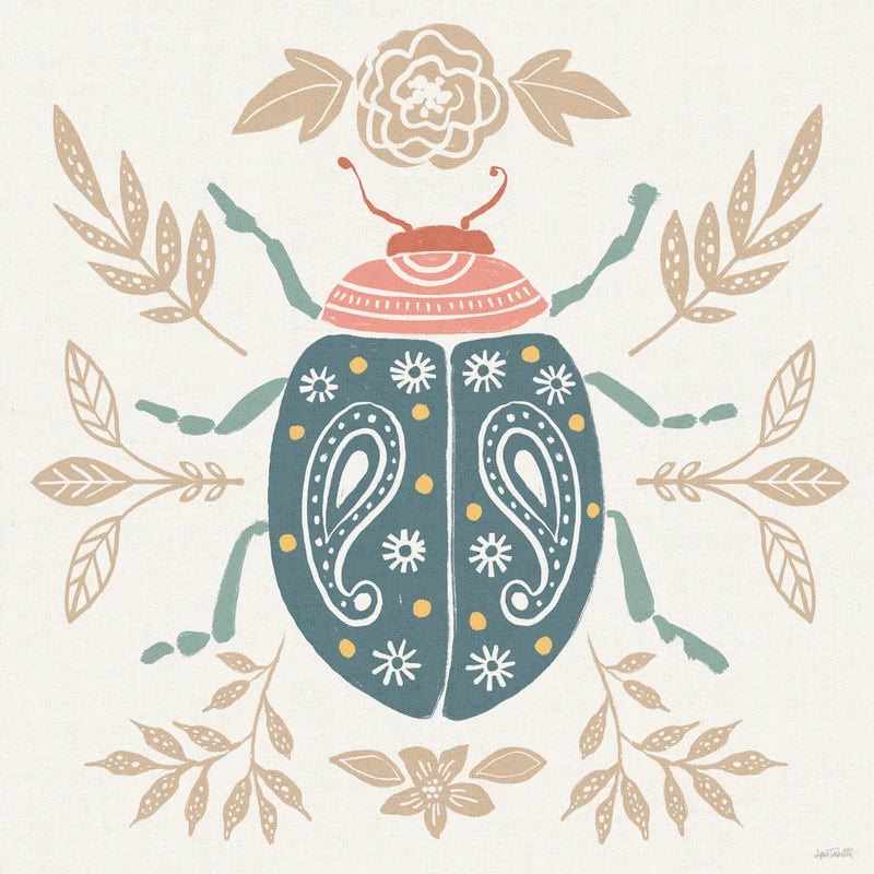 Bugs And Botanicals IV Color by Anne Tavoletti. SKU 93835a. Archival Giclee Fine art print for wall decor.