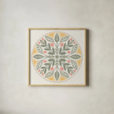 Bugs And Botanicals IX Color by Anne Tavoletti. Shown in a natural wood glass frame for a timeless modern aesthetic. Available as an archival giclee rolled canvas, fine art paper, or poster print. SKU 93840a.