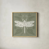 Bugs And Botanicals V by Anne Tavoletti. Shown in a natural wood glass frame for a timeless modern aesthetic. Available as an archival giclee rolled canvas, fine art paper, or poster print. SKU 93827a.