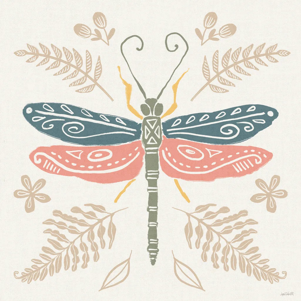 Bugs And Botanicals V Color by Anne Tavoletti. SKU 93836a. Archival Giclee Fine art print for wall decor.