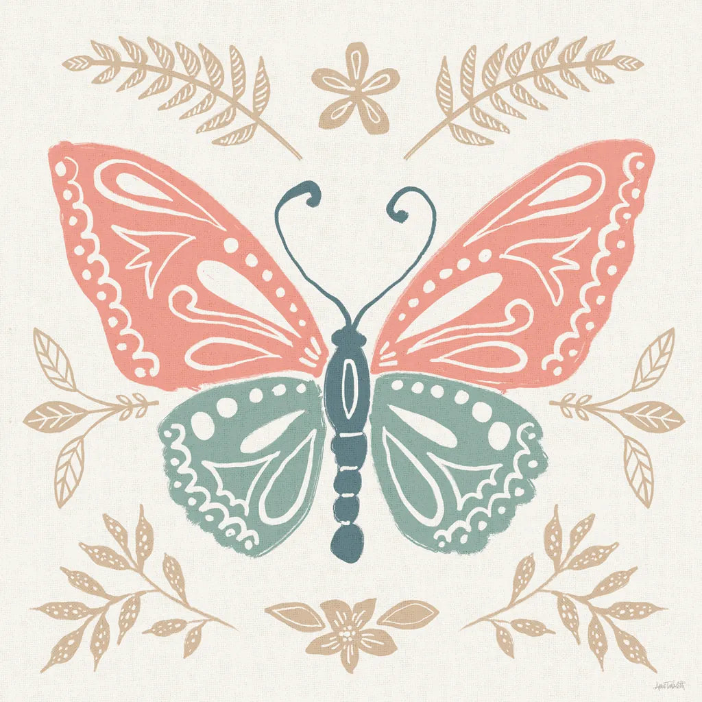 Bugs And Botanicals VI Color by Anne Tavoletti. SKU 93837a. Archival Giclee Fine art print for wall decor.