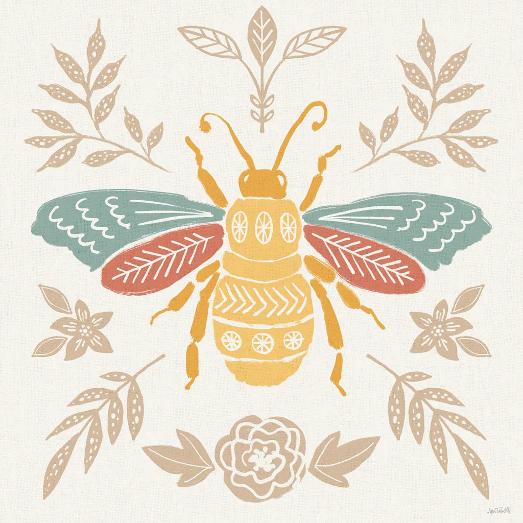 Bugs And Botanicals VII Color by Anne Tavoletti. SKU 93838a. Archival Giclee Fine art print for wall decor.