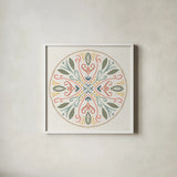 Bugs And Botanicals VIII Color by Anne Tavoletti. Shown in a crisp white glass frame for a clean and minimalist style. Available as an archival giclee rolled canvas, fine art paper, or poster print. SKU 93839a.