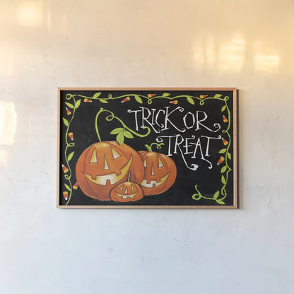 Candy  Corn v2 by Anne Tavoletti. shown as a paper print in a natural frame. Available as a archival giclee rolled canvas, fine art paper, or poster print. SKU 56634i.