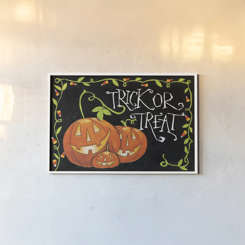 Candy  Corn v2 by Anne Tavoletti. shown as a paper print in a white frame. Available as a archival giclee rolled canvas, fine art paper, or poster print. SKU 56634i.