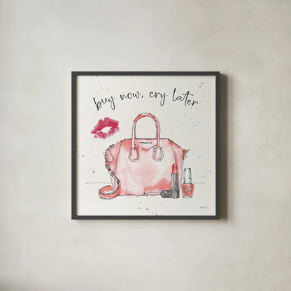 Chic Accents II by Anne Tavoletti. Shown in a sleek black glass frame for a contemporary gallery look. Available as an archival giclee rolled canvas, fine art paper, or poster print. SKU 47689a.