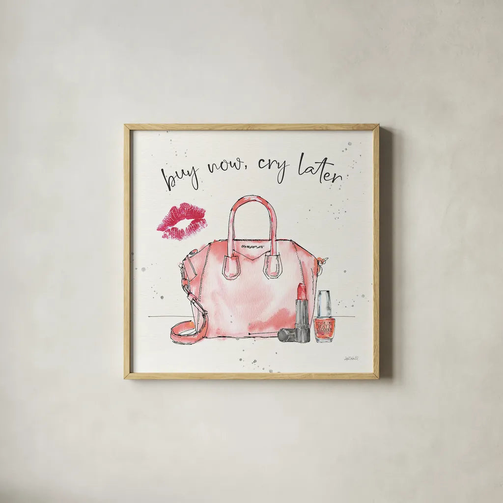 Chic Accents II by Anne Tavoletti. Shown in a natural wood glass frame for a timeless modern aesthetic. Available as an archival giclee rolled canvas, fine art paper, or poster print. SKU 47689a.