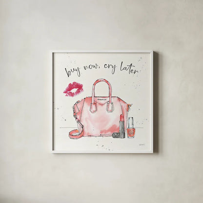 Chic Accents II by Anne Tavoletti. Shown in a crisp white glass frame for a clean and minimalist style. Available as an archival giclee rolled canvas, fine art paper, or poster print. SKU 47689a.