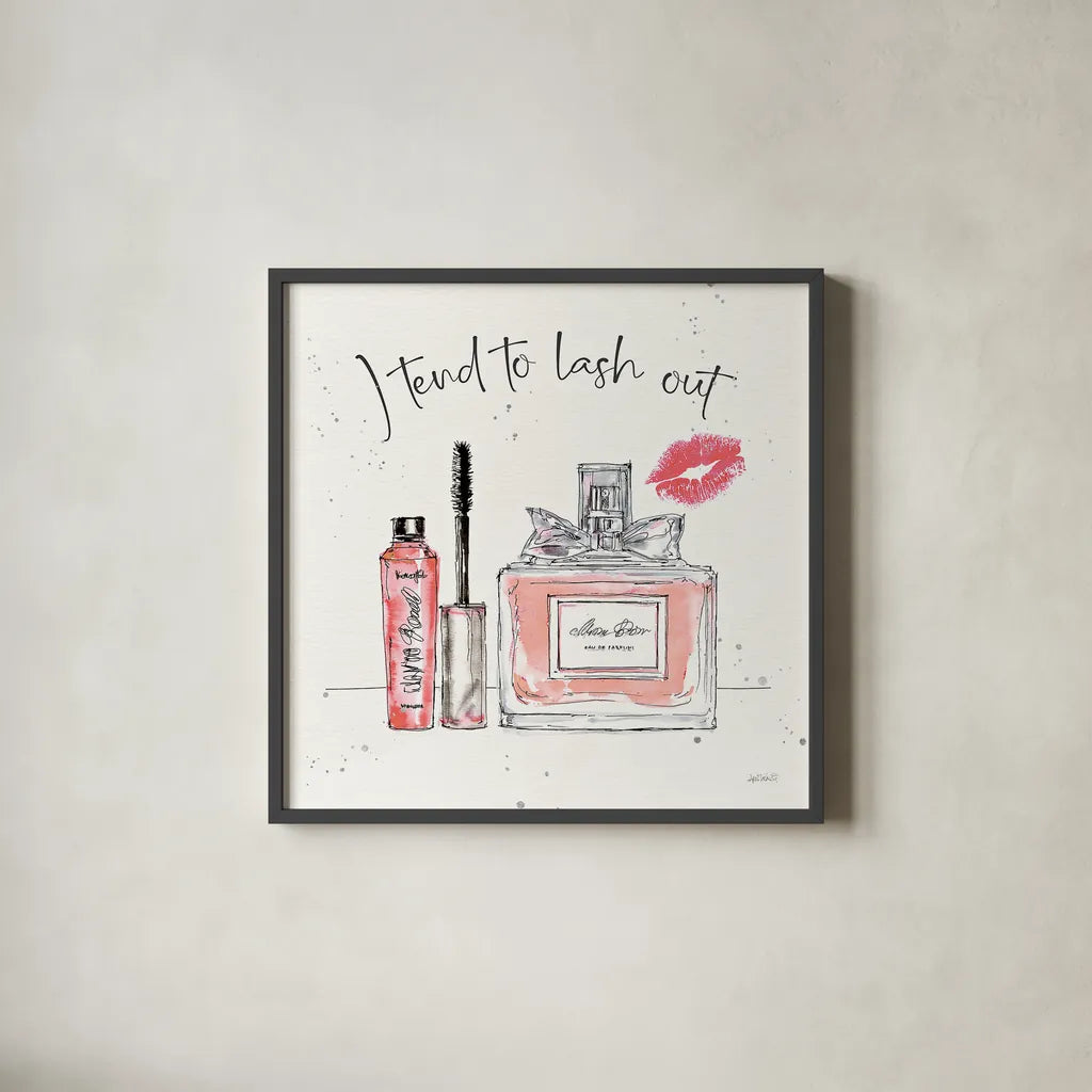 Chic Accents V by Anne Tavoletti. Shown in a sleek black glass frame for a contemporary gallery look. Available as an archival giclee rolled canvas, fine art paper, or poster print. SKU 47692a.