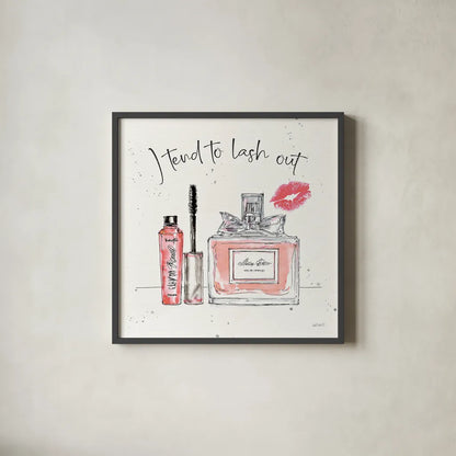 Chic Accents V by Anne Tavoletti. Shown in a sleek black glass frame for a contemporary gallery look. Available as an archival giclee rolled canvas, fine art paper, or poster print. SKU 47692a.