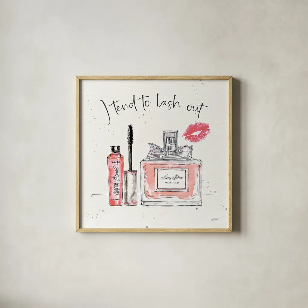 Chic Accents V by Anne Tavoletti. Shown in a natural wood glass frame for a timeless modern aesthetic. Available as an archival giclee rolled canvas, fine art paper, or poster print. SKU 47692a.