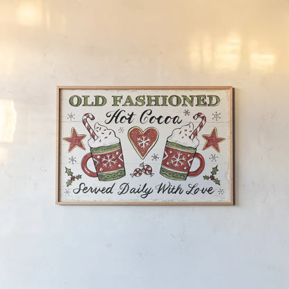 Christmas Treats I by Anne Tavoletti. shown as a paper print in a natural frame. Available as a archival giclee rolled canvas, fine art paper, or poster print. SKU 70372i.