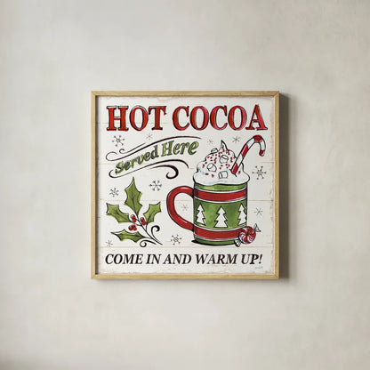 Christmas Treats IV by Anne Tavoletti. Shown in a natural wood glass frame for a timeless modern aesthetic. Available as an archival giclee rolled canvas, fine art paper, or poster print. SKU 70375a.