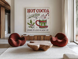 Christmas Treats IV by Anne Tavoletti. Shown as extra-large giant wall art in a modern living room. Available as an archival giclee rolled canvas, fine art paper, or poster print. SKU 70375a.