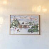 Christmas in the Woods II by Anne Tavoletti. shown as a paper print in a natural frame. Available as a archival giclee rolled canvas, fine art paper, or poster print. SKU 57591i.