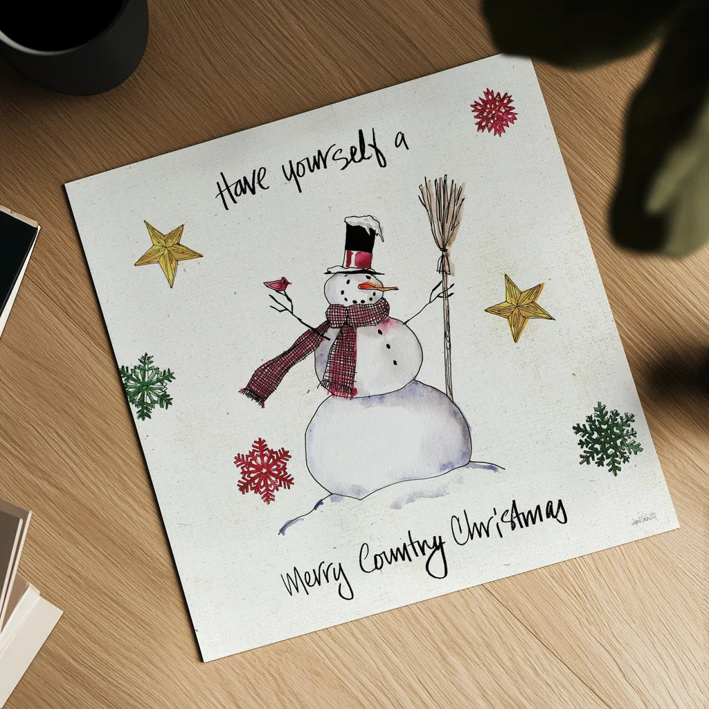 Christmas in the Woods III by Anne Tavoletti. Shown as a detailed flat fine art print, highlighting archival giclee quality. Available as an archival giclee rolled canvas, fine art paper, or poster print. SKU 57592a.