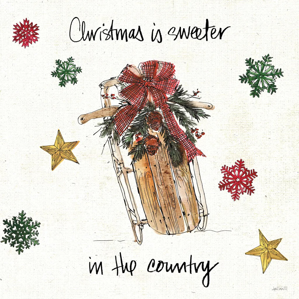 Christmas in the Woods V by Anne Tavoletti. SKU 57594a. Archival Giclee Fine art print for wall decor.