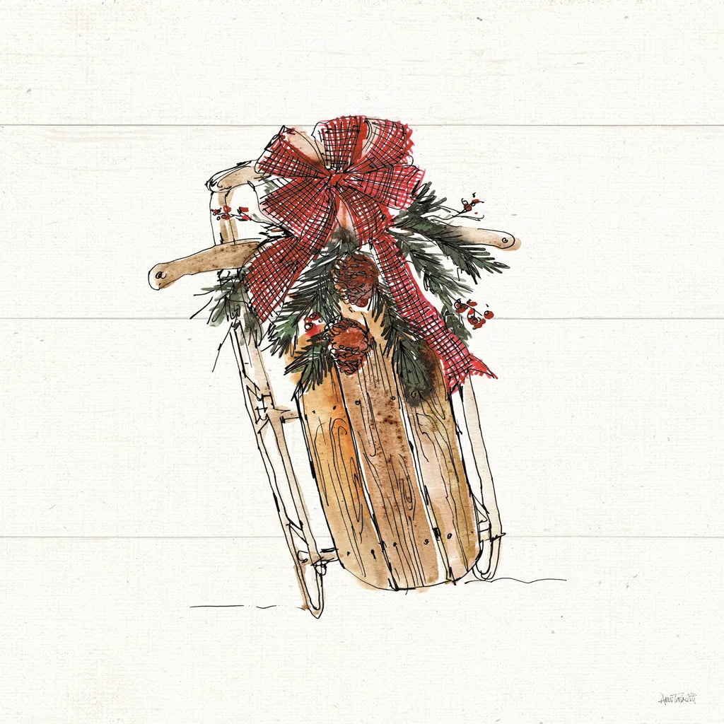 Christmas in the Woods V No Words by Anne Tavoletti. SKU 66634a. Archival Giclee Fine art print for wall decor.