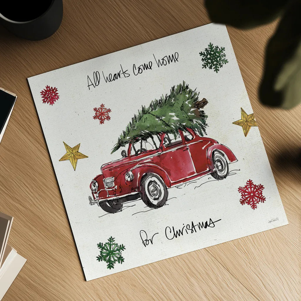 Christmas in the Woods VI by Anne Tavoletti. Shown as a detailed flat fine art print, highlighting archival giclee quality. Available as an archival giclee rolled canvas, fine art paper, or poster print. SKU 57595a.