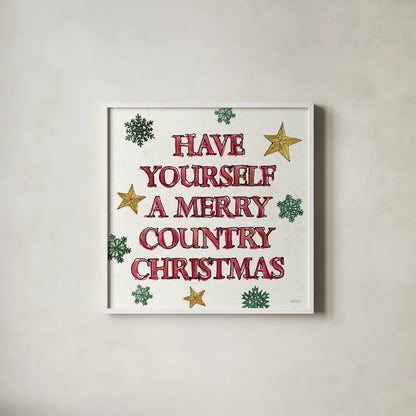 Christmas in the Woods VII by Anne Tavoletti. Shown in a crisp white glass frame for a clean and minimalist style. Available as an archival giclee rolled canvas, fine art paper, or poster print. SKU 57596a.