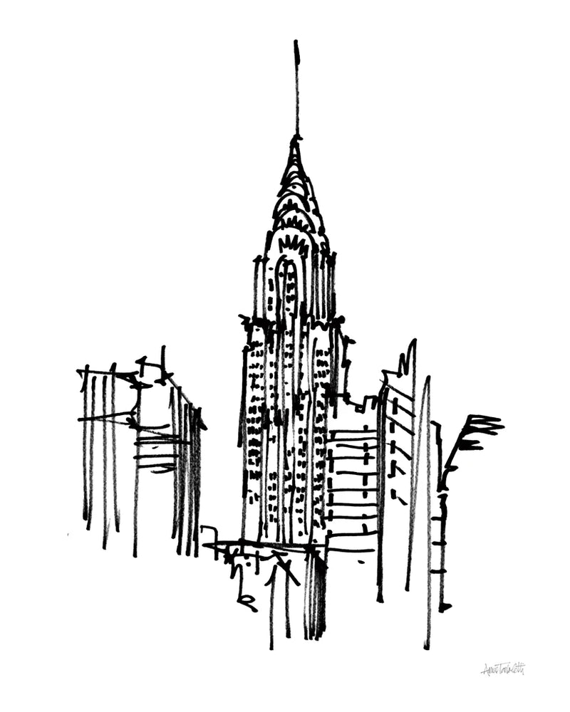 Chrysler Building Sketch by Anne Tavoletti