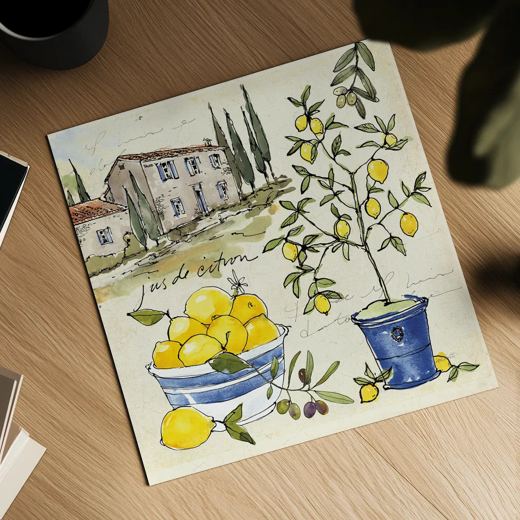 Citron III by Anne Tavoletti. Shown as a detailed flat fine art print, highlighting archival giclee quality. Available as an archival giclee rolled canvas, fine art paper, or poster print. SKU 20546a.