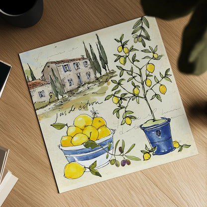 Citron III by Anne Tavoletti. Shown as a detailed flat fine art print, highlighting archival giclee quality. Available as an archival giclee rolled canvas, fine art paper, or poster print. SKU 20546a.