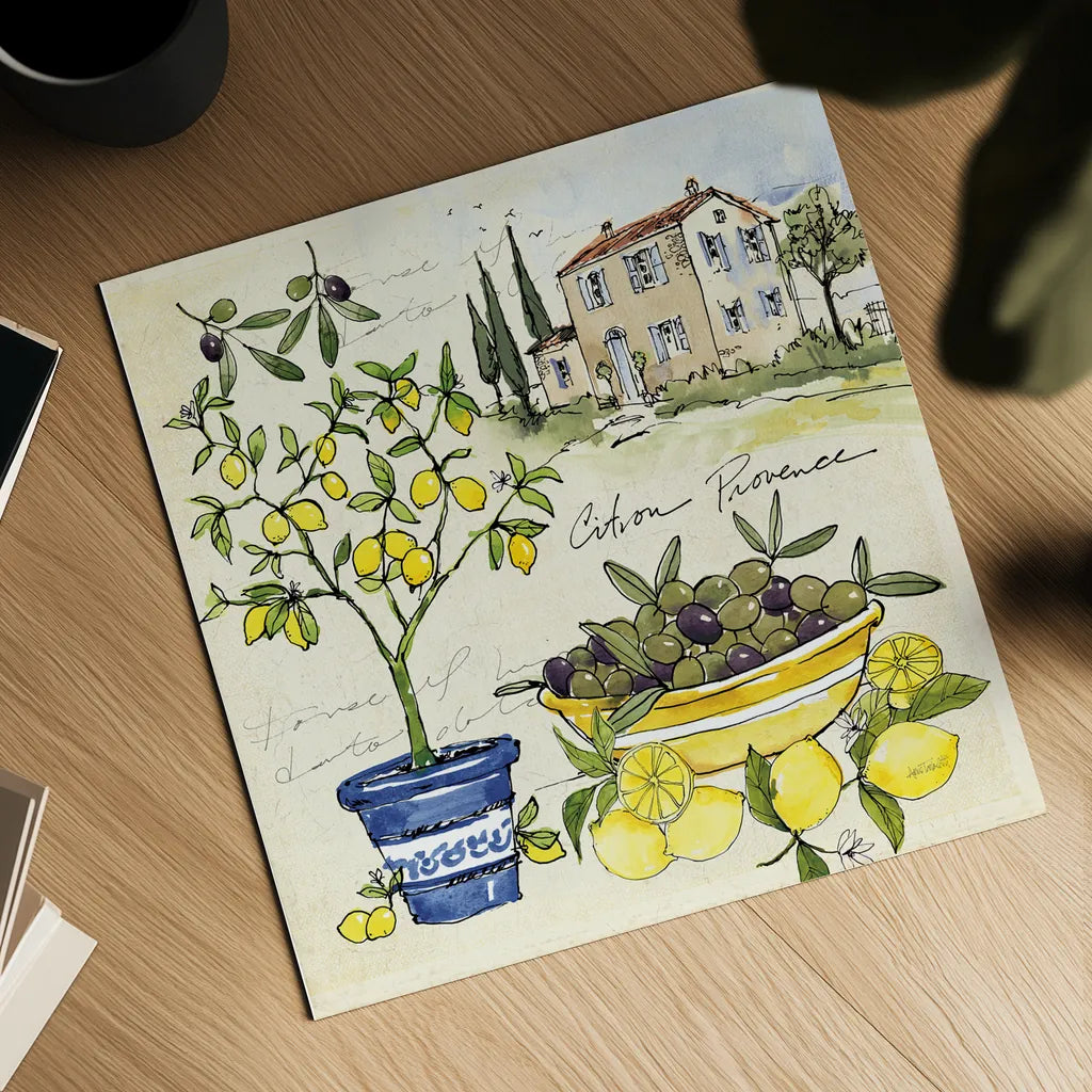 Citron IV by Anne Tavoletti. Shown as a detailed flat fine art print, highlighting archival giclee quality. Available as an archival giclee rolled canvas, fine art paper, or poster print. SKU 20547a.