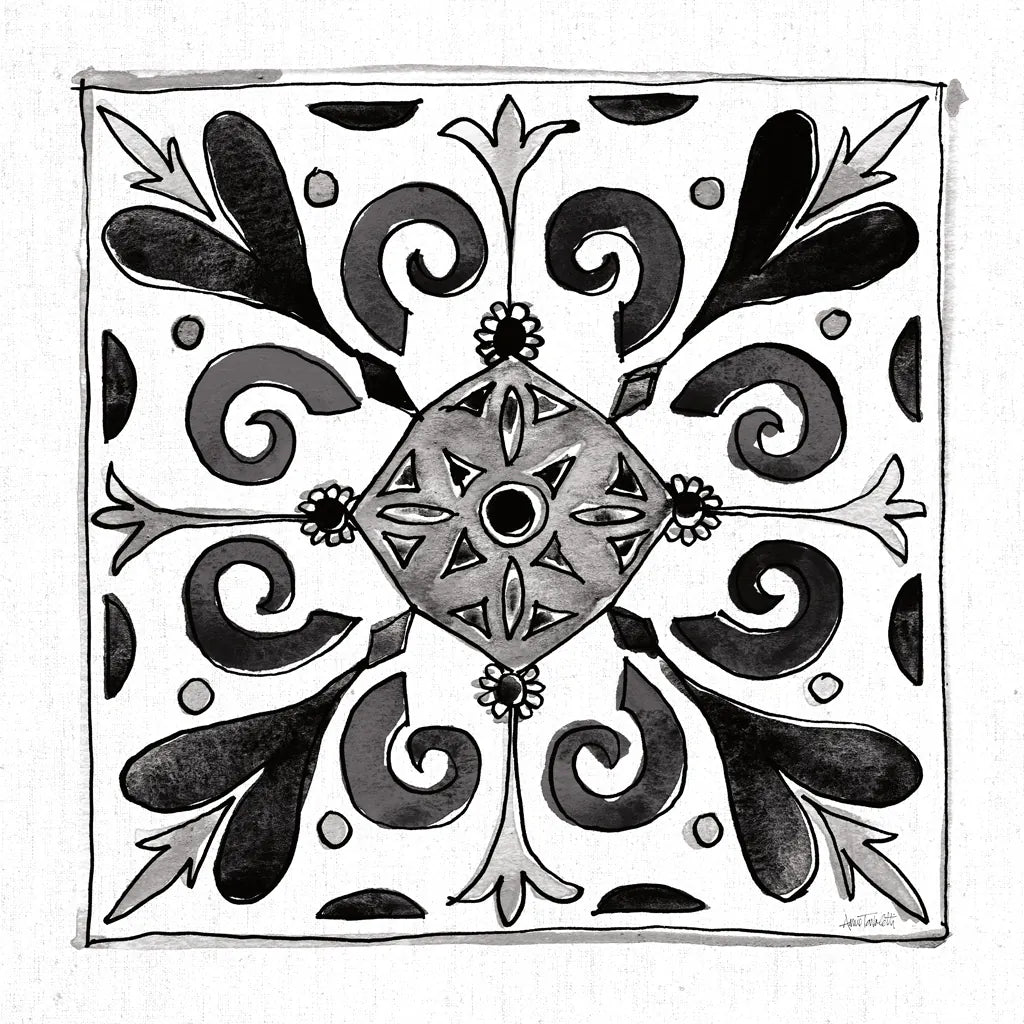 Citron Tiles I BW by Anne Tavoletti. SKU 50540a. Archival Giclee Fine art print for wall decor.