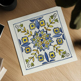 Citron Tiles II by Anne Tavoletti. Shown as a detailed flat fine art print, highlighting archival giclee quality. Available as an archival giclee rolled canvas, fine art paper, or poster print. SKU 20549a.