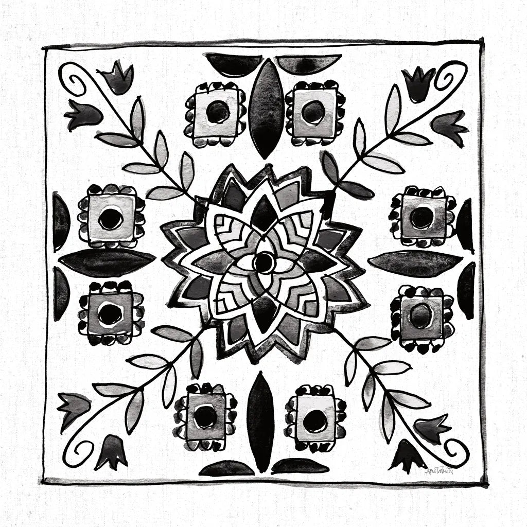 Citron Tiles II BW by Anne Tavoletti. SKU 62470a. Archival Giclee Fine art print for wall decor.