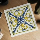 Citron Tiles III by Anne Tavoletti. Shown as a detailed flat fine art print, highlighting archival giclee quality. Available as an archival giclee rolled canvas, fine art paper, or poster print. SKU 20550a.