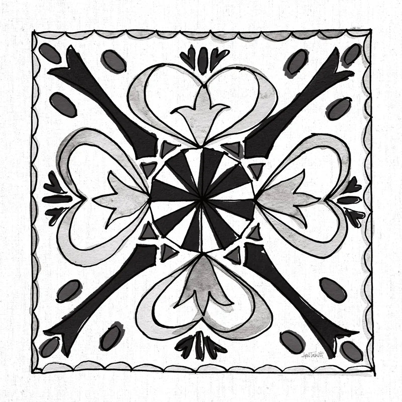 Citron Tiles III BW by Anne Tavoletti. SKU 50541a. Archival Giclee Fine art print for wall decor.