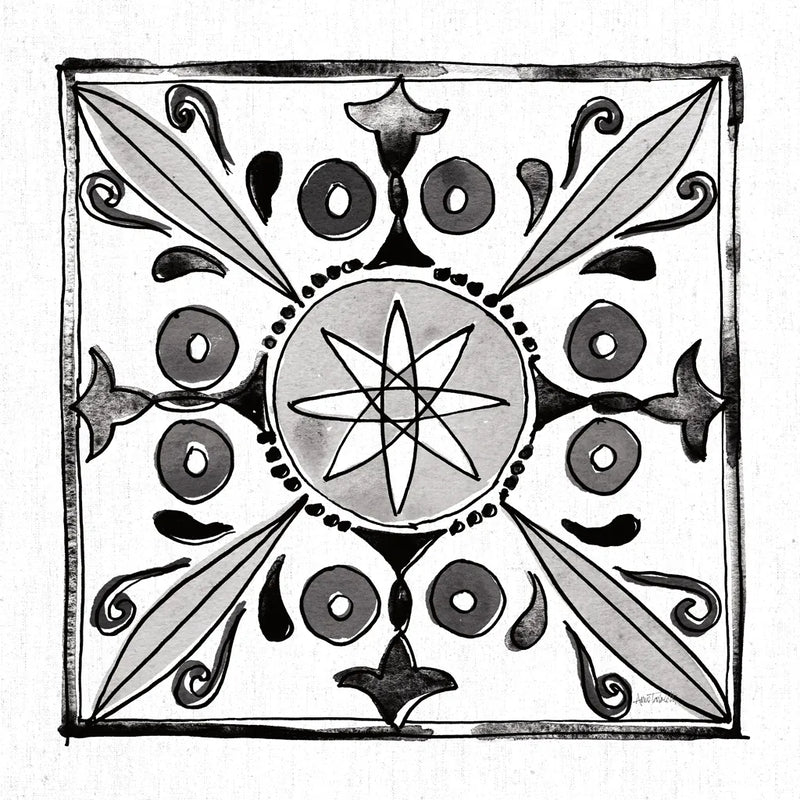 Citron Tiles IV BW by Anne Tavoletti. SKU 62471a. Archival Giclee Fine art print for wall decor.