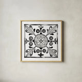 Citron Tiles IV BW by Anne Tavoletti. Shown in a natural wood glass frame for a timeless modern aesthetic. Available as an archival giclee rolled canvas, fine art paper, or poster print. SKU 62471a.