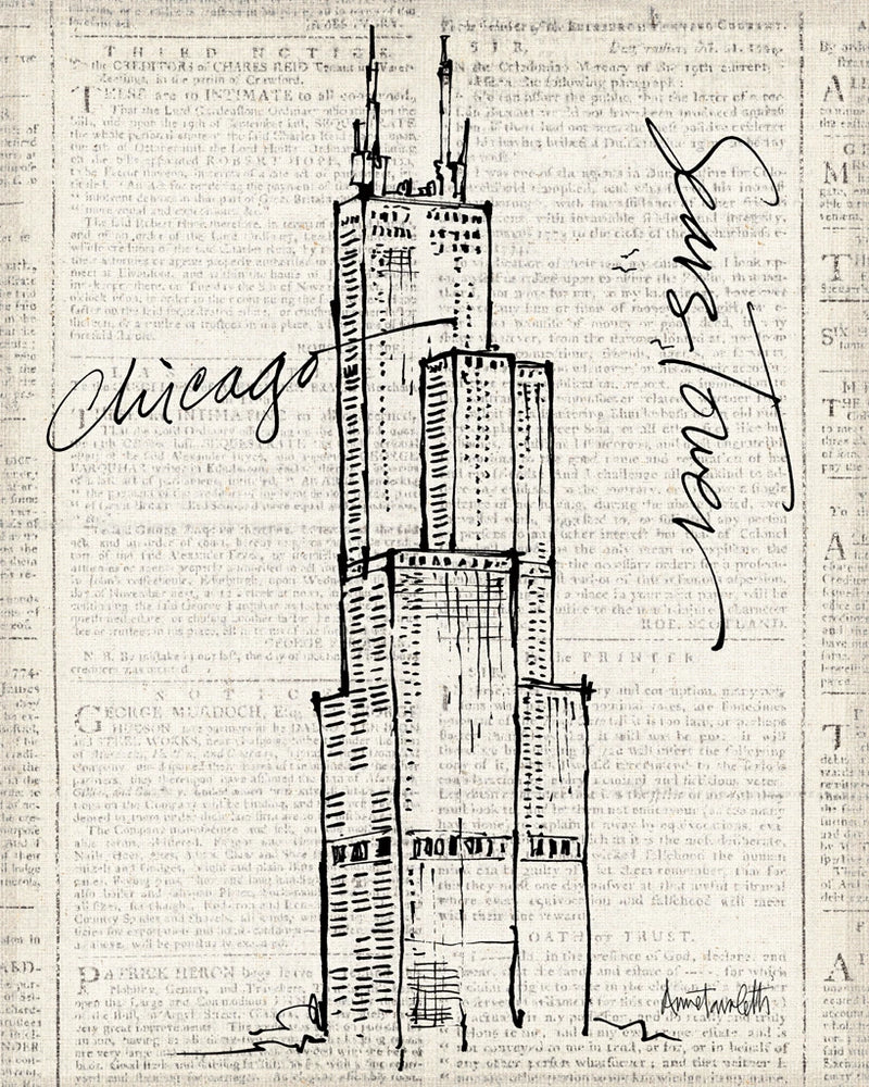 City Sketches IX Chicago by Anne Tavoletti