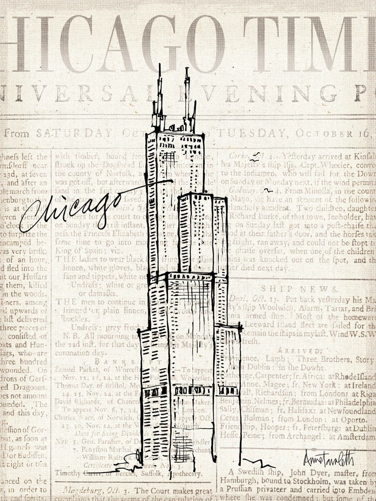 City Sketches V Chicago v2 by Anne Tavoletti