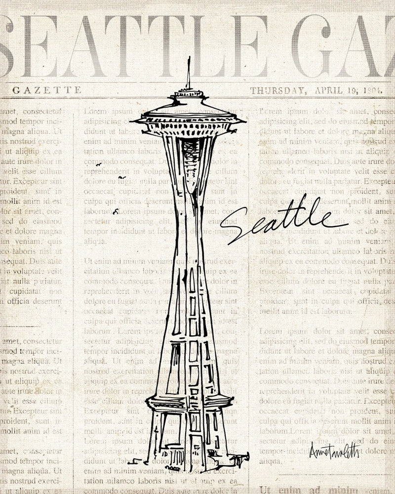 City Sketches VI Seattle by Anne Tavoletti