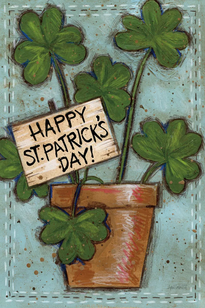 Clover Pot by Anne Tavoletti. SKU 56644h. Archival Giclee Fine art print for wall decor.