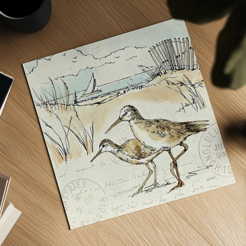 Coastal Breeze IX by Anne Tavoletti. Shown as a detailed flat fine art print, highlighting archival giclee quality. Available as an archival giclee rolled canvas, fine art paper, or poster print. SKU 20664a.