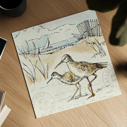 Coastal Breeze IX by Anne Tavoletti. Shown as a detailed flat fine art print, highlighting archival giclee quality. Available as an archival giclee rolled canvas, fine art paper, or poster print. SKU 20664a.