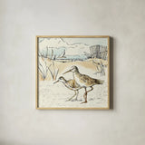 Coastal Breeze IX by Anne Tavoletti. Shown in a natural wood glass frame for a timeless modern aesthetic. Available as an archival giclee rolled canvas, fine art paper, or poster print. SKU 20664a.