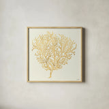 Coastal Breeze Shell Sketches I by Anne Tavoletti. Shown in a natural wood glass frame for a timeless modern aesthetic. Available as an archival giclee rolled canvas, fine art paper, or poster print. SKU 22646a.