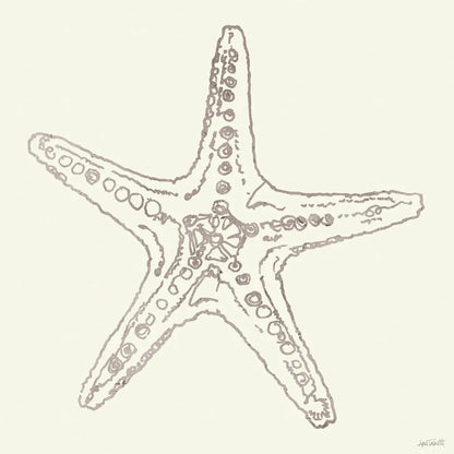 Coastal Breeze Shell Sketches VI Silver by Anne Tavoletti. SKU 63510a. Archival Giclee Fine art print for wall decor.