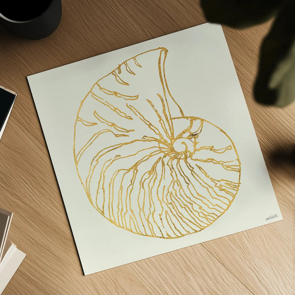 Coastal Breeze Shell Sketches VII by Anne Tavoletti. Shown as a detailed flat fine art print, highlighting archival giclee quality. Available as an archival giclee rolled canvas, fine art paper, or poster print. SKU 22652a.