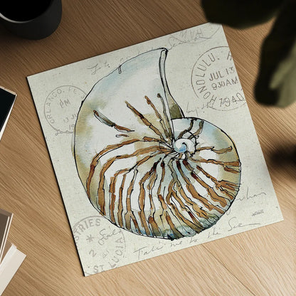 Coastal Breeze V by Anne Tavoletti. Shown as a detailed flat fine art print, highlighting archival giclee quality. Available as an archival giclee rolled canvas, fine art paper, or poster print. SKU 20656a.