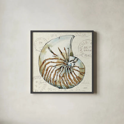 Coastal Breeze V by Anne Tavoletti. Shown in a sleek black glass frame for a contemporary gallery look. Available as an archival giclee rolled canvas, fine art paper, or poster print. SKU 20656a.