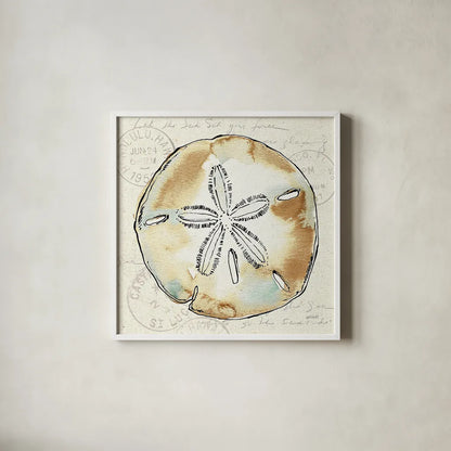 Coastal Breeze VI by Anne Tavoletti. Shown in a crisp white glass frame for a clean and minimalist style. Available as an archival giclee rolled canvas, fine art paper, or poster print. SKU 20657a.